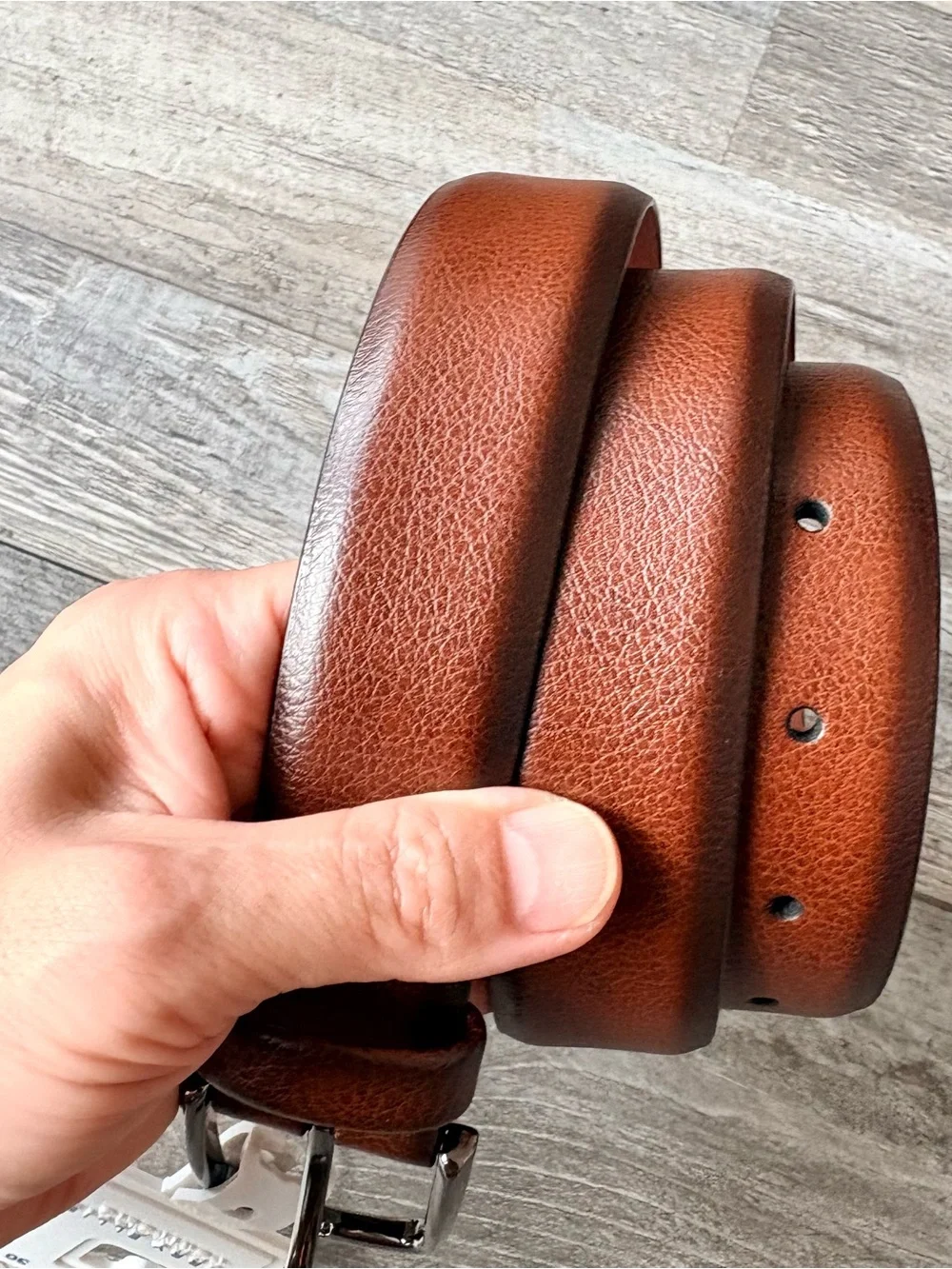 Perry Ellis Portfolio Men's Park Avenue Leather Belt Brown Men’s SZ 30